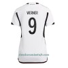 Camiseta de fútbol Alemania Timo Werner 9 Primera Equipación Mundial 2022 - Mujer